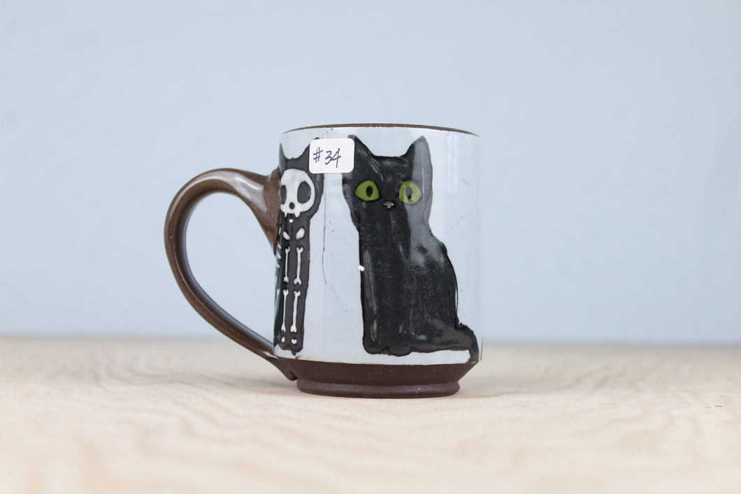 Skeleton Cat Mug - PRE-ORDER