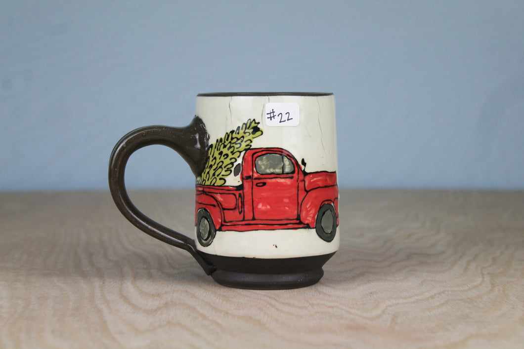 Red Truck with Tree Mug - PRE-ORDER