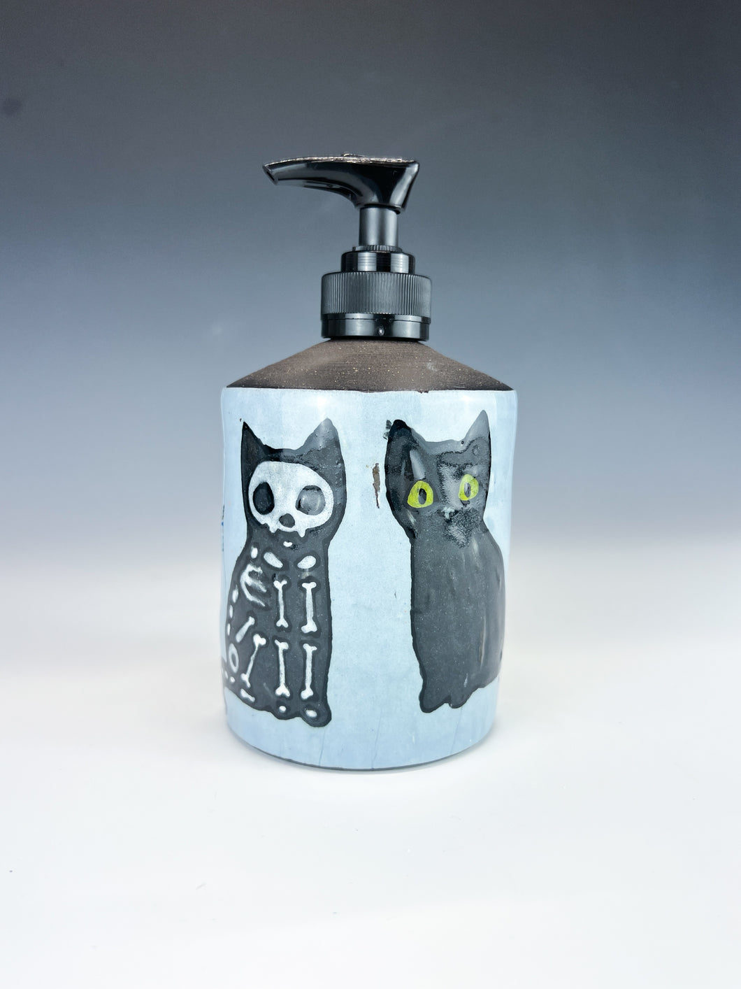 Skeleton Cat Soap Dispenser