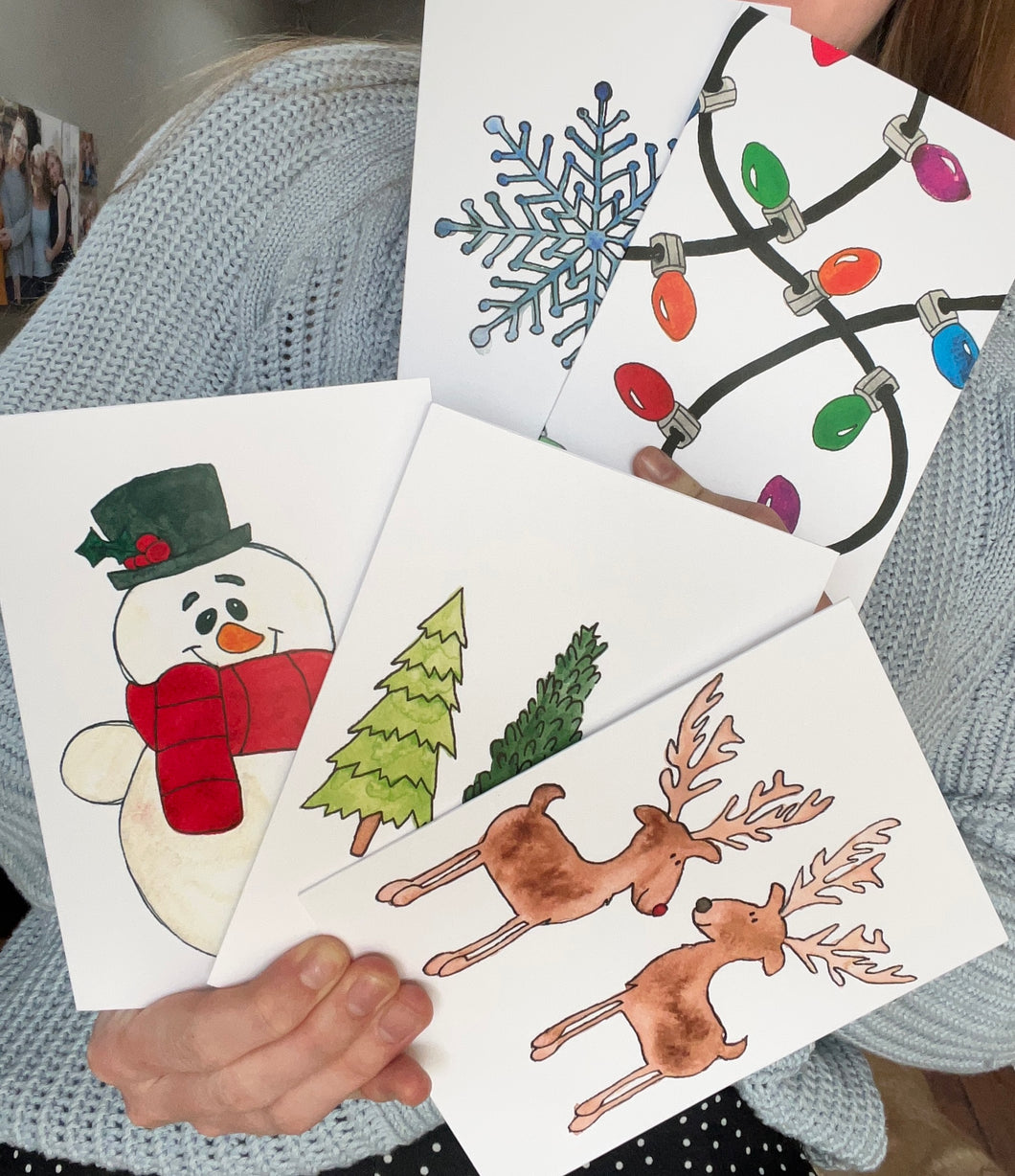 Hand-Painted Holiday Card Bundle
